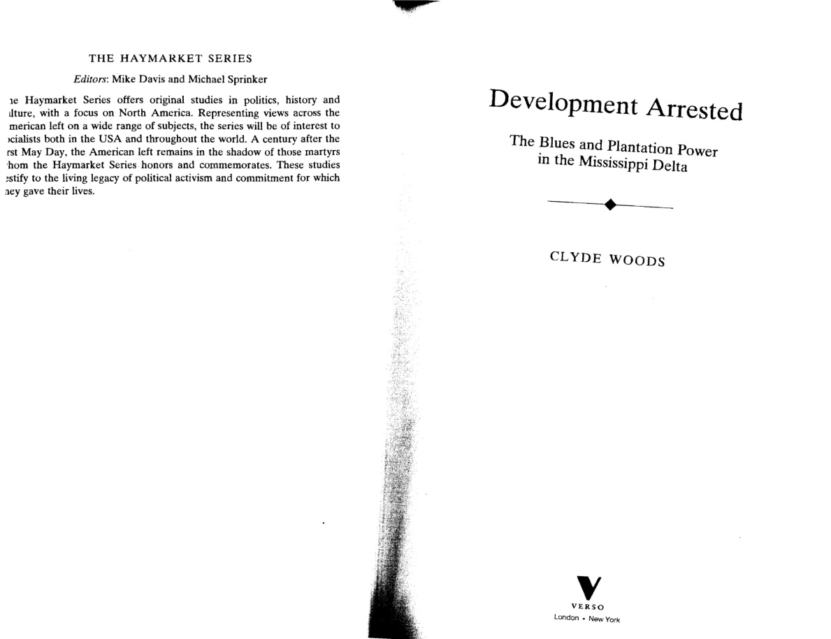 Development Arrested PDF – Clyde Woods