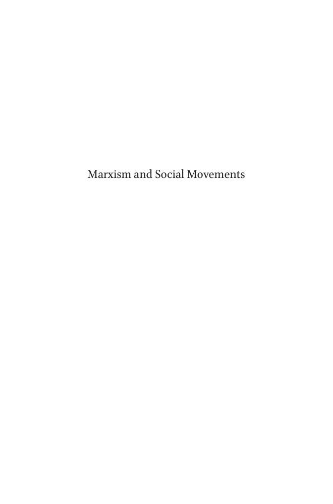 Marxism and Social Movements PDF – Colin Barker, Laurence Cox, John Krinsky, Alf Gunvald Nilsen