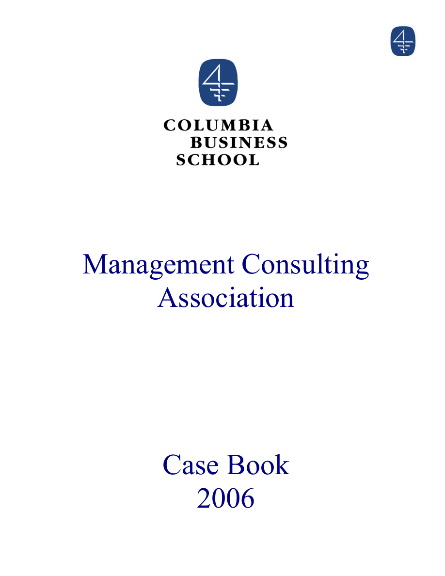 Columbia 2006 Case Book PDF – Columbia Business School