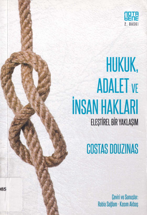 Hukuk Adalet ve İnsan Hakları PDF – Costas Douzinas