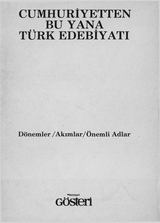 Cumhuriyetten Bu Yana Türk Edebiyatı PDF – Kolektif
