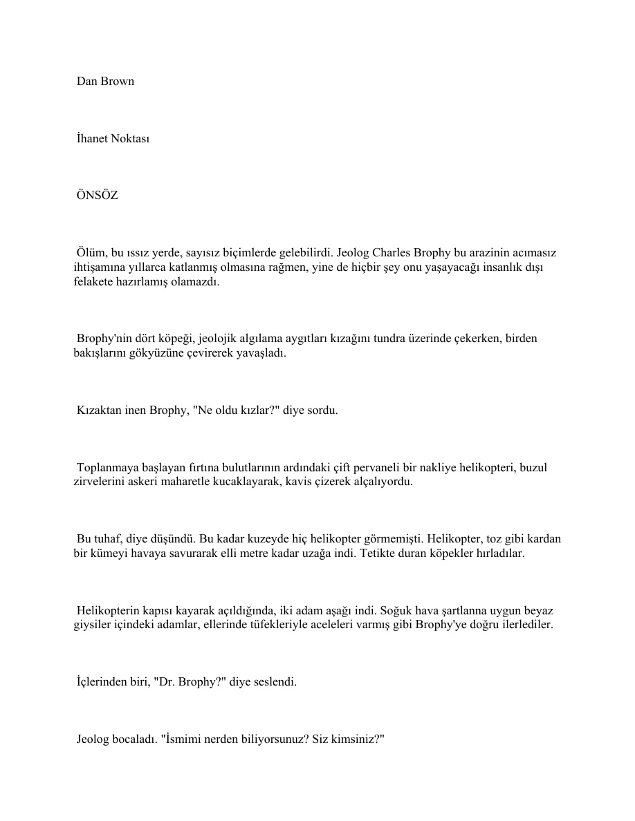 İhanet Noktası PDF – Dan Brown
