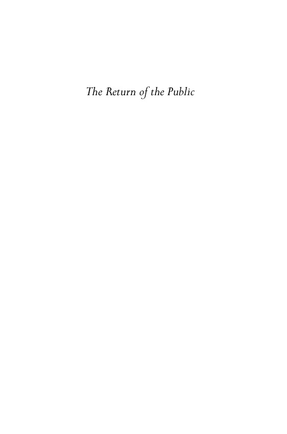 The Return of the Public PDF – Dan Hind