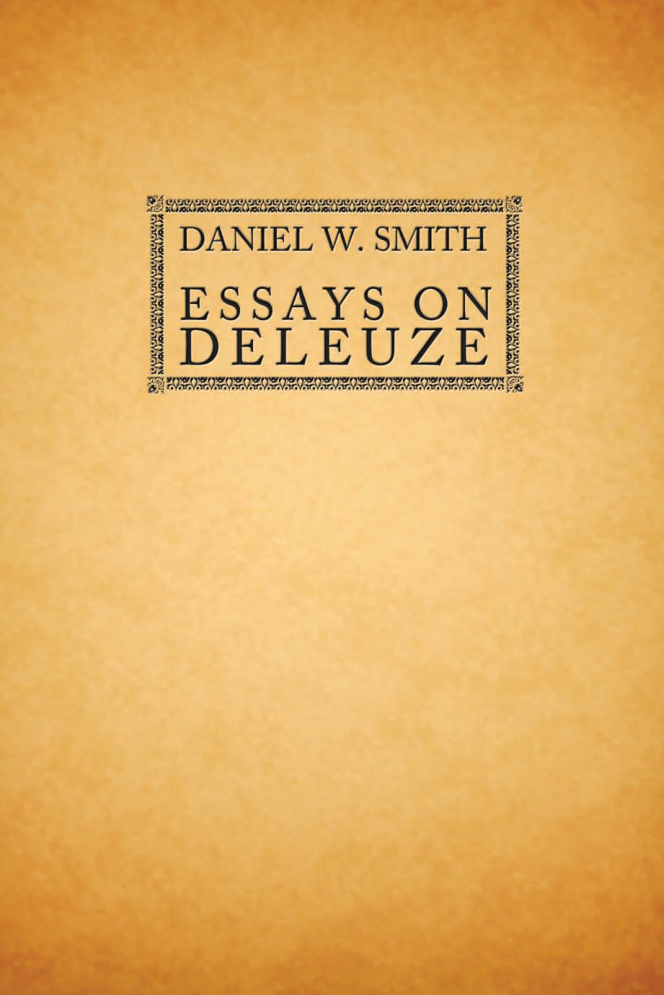 Essays on Deleuze PDF – Daniel W. Smith