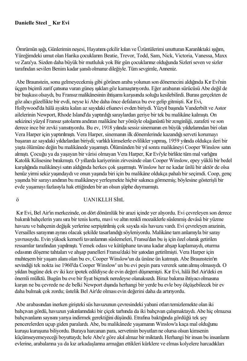 Kır Evi PDF – Danielle Steel