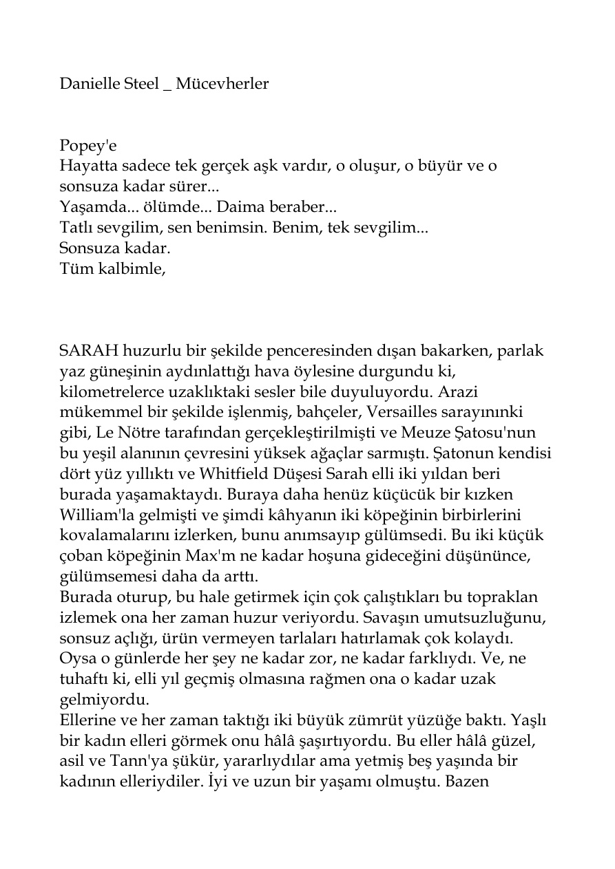 Mücevherler PDF – Danielle Steel