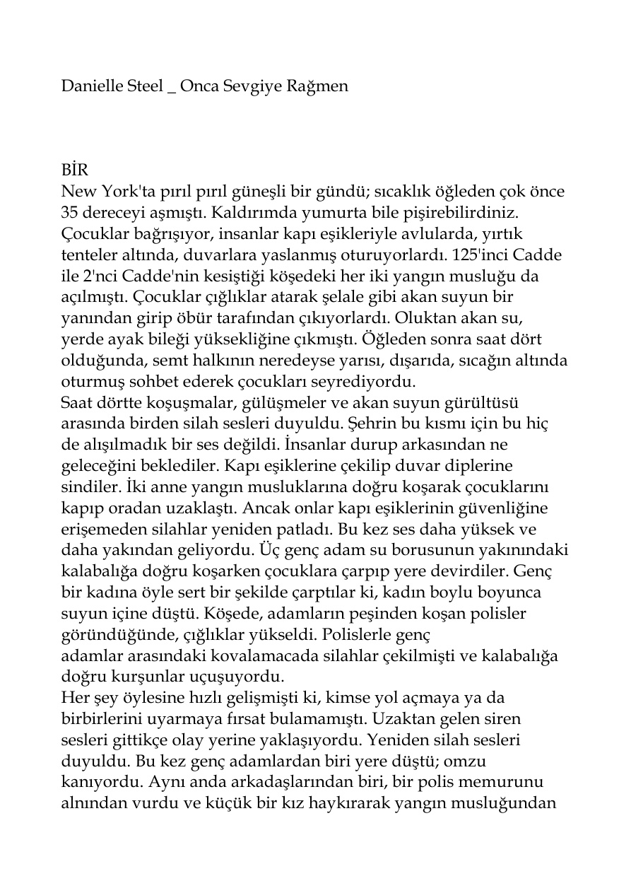 Onca Sevgiye Rağmen PDF – Danielle Steel