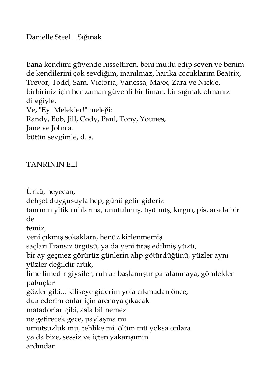 Sığınak PDF – Danielle Steel