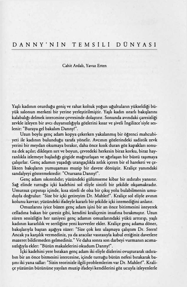 Danny’nin Temsili Dünyası PDF – Cahit Ardalı, Yavuz Erten