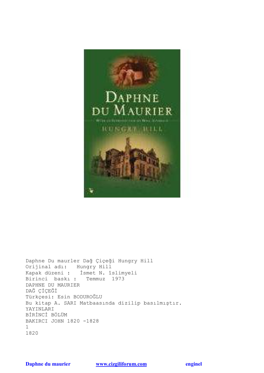 Dağ Çiçeği PDF – Daphne du Maurier