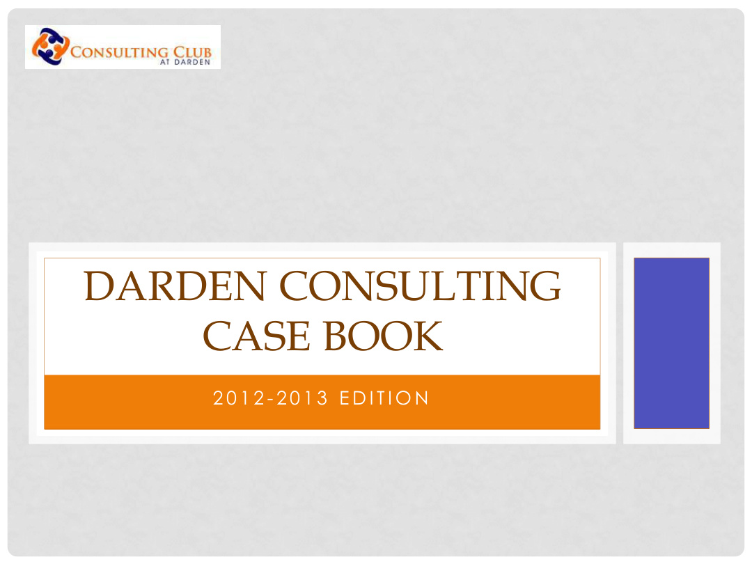 Darden 2012 Case Book PDF – Darden School of Business