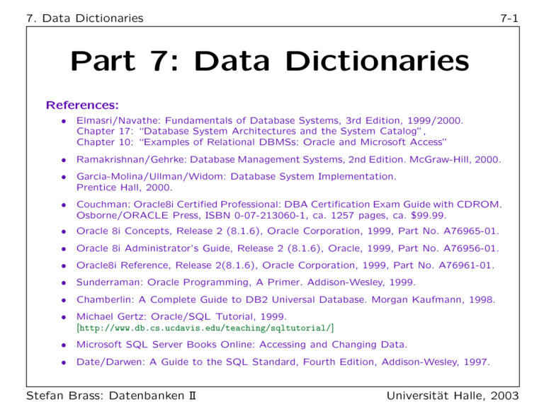 Data Dictionaries Kitap Kapağı