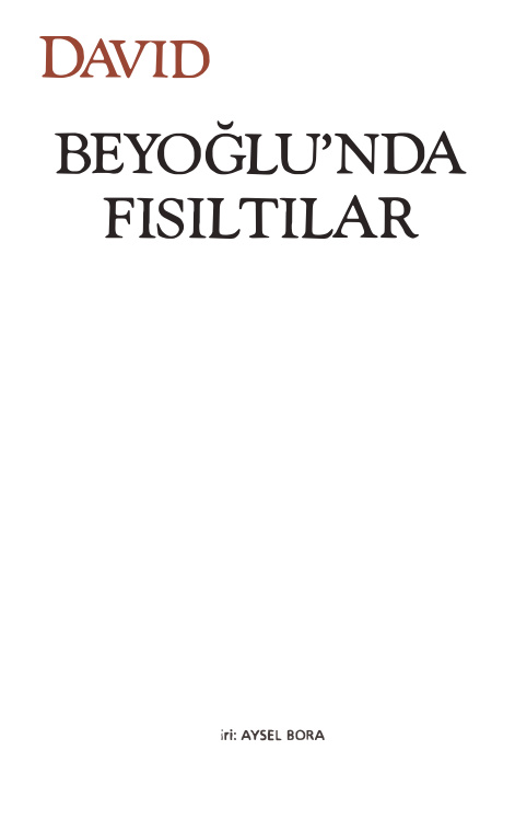 Beyoğlu’nda Fısıltılar PDF – David Boratav