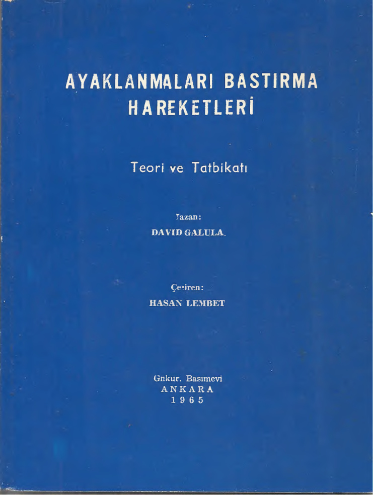Ayaklanmaları Bastırma Hareketleri PDF – David Galula