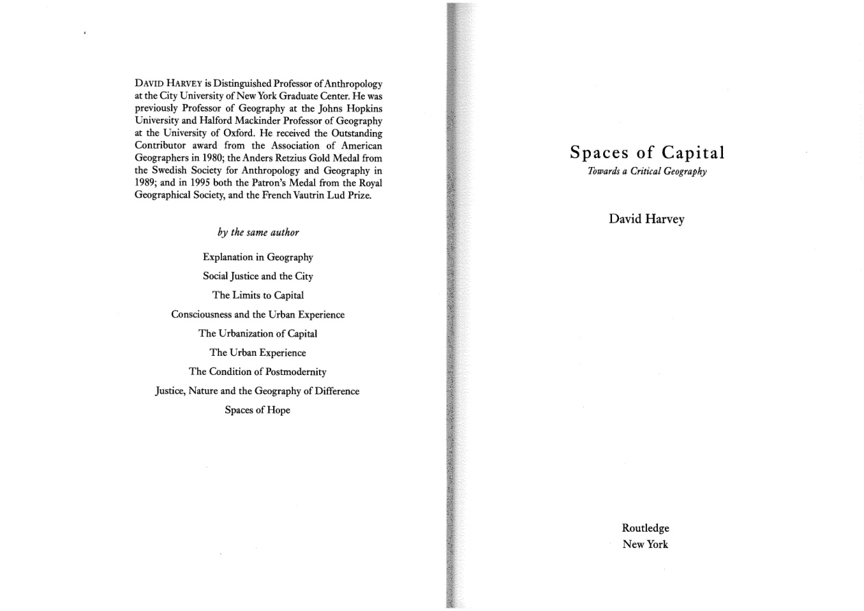 Spaces of Capital (Sermaye Mekânları) PDF – David Harvey