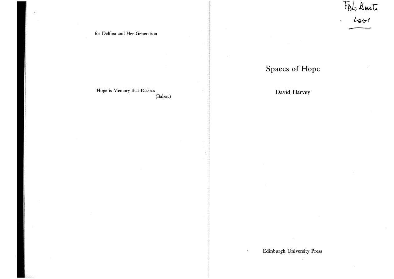 Spaces of Hope (Umut Mekânları) PDF – David Harvey