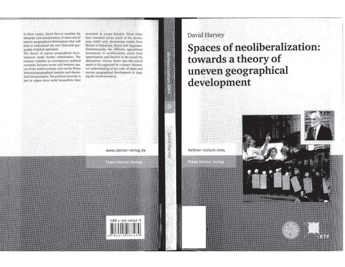 Spaces of Neoliberalization PDF – David Harvey