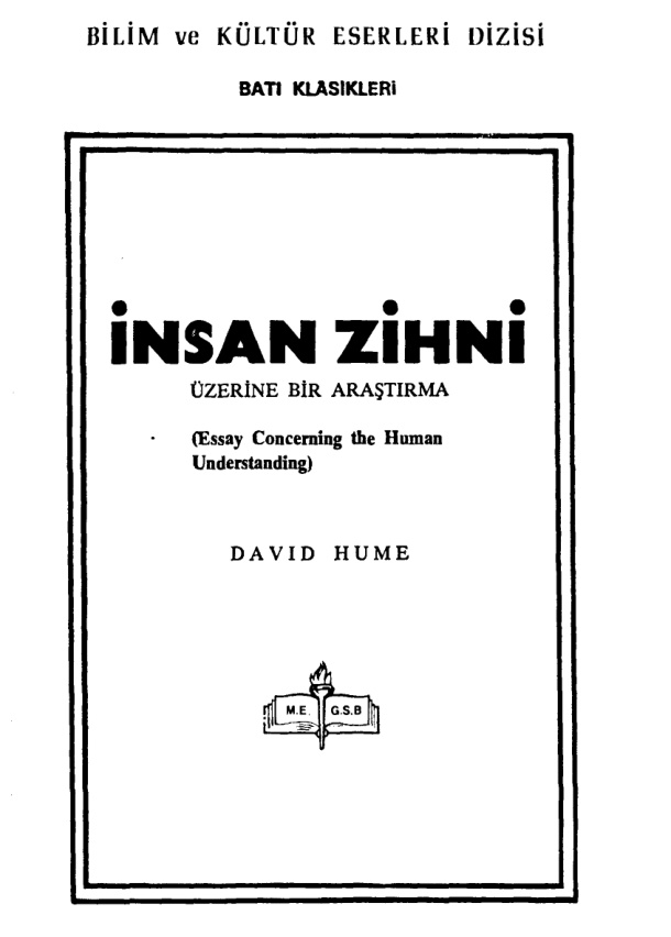 İnsan Zihni Üzerine PDF – David Hume