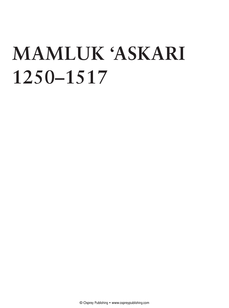 Mamluk Askari 1250-1517 PDF – David Nicolle
