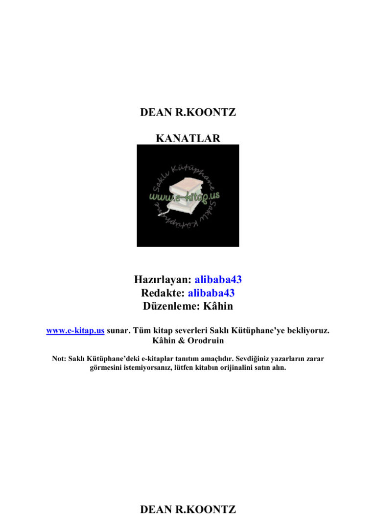 Dean R. Koontz Kanatlar Kitap Kapağı