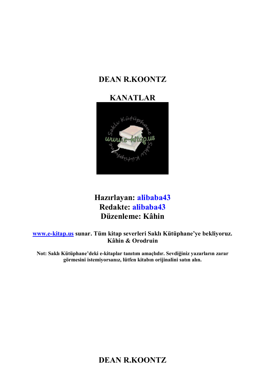 Kanatlar PDF – Dean R. Koontz