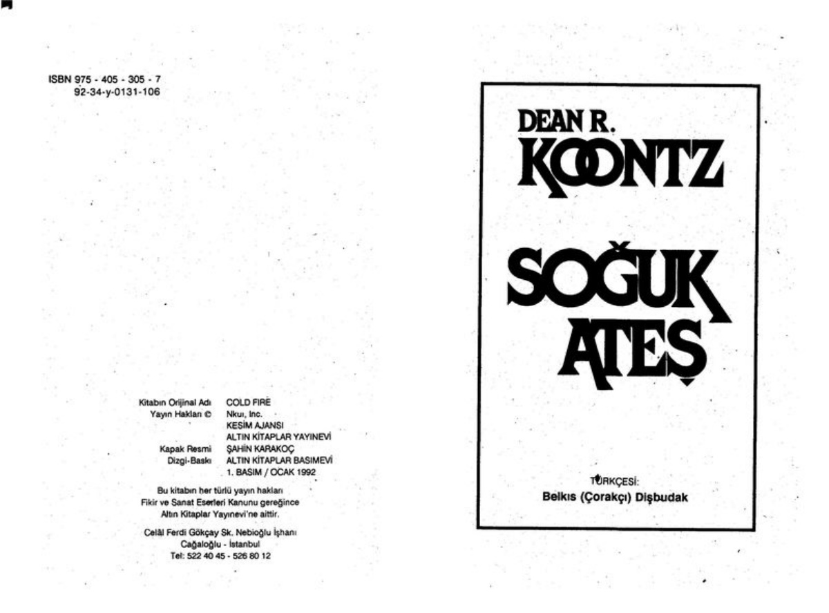 Soğuk Ateş PDF – Dean R. Koontz