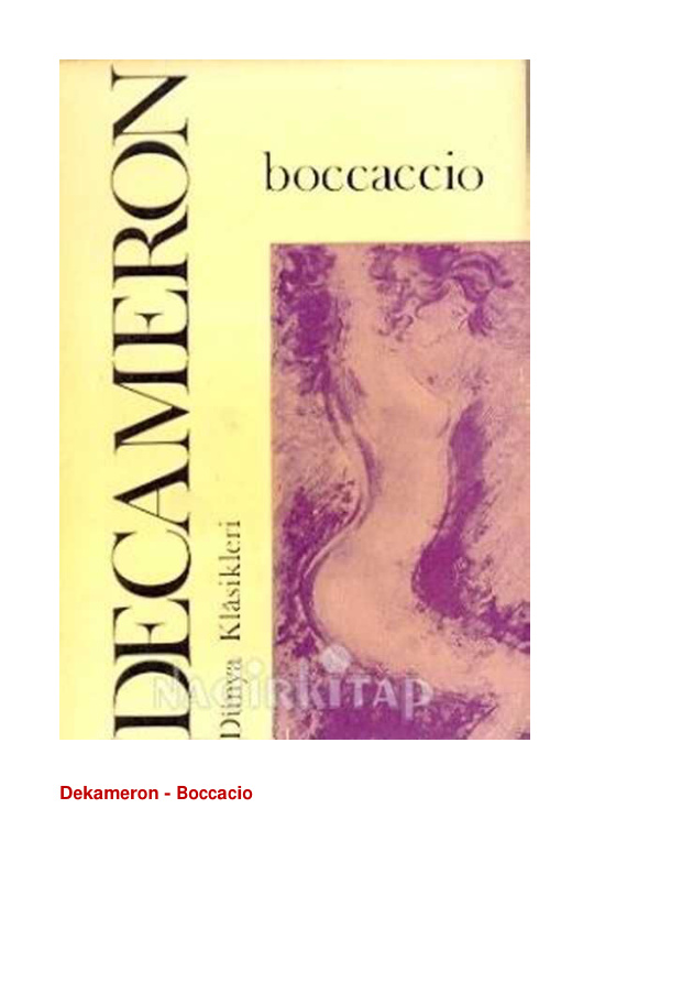 Decameron PDF – Giovanni Boccaccio
