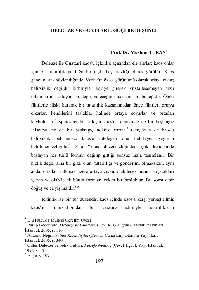 Göçebe Düşünce PDF – Gilles Deleuze, Félix Guattari
