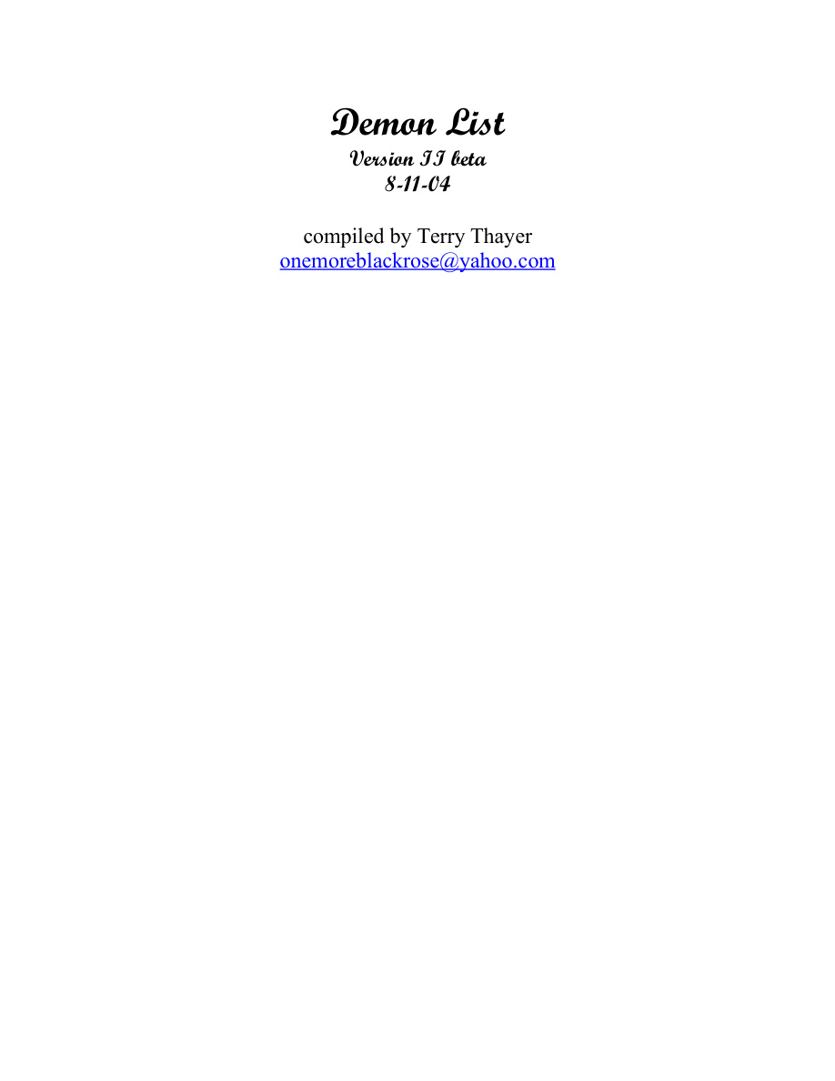 Demon-List PDF – Anonim / Araştırma