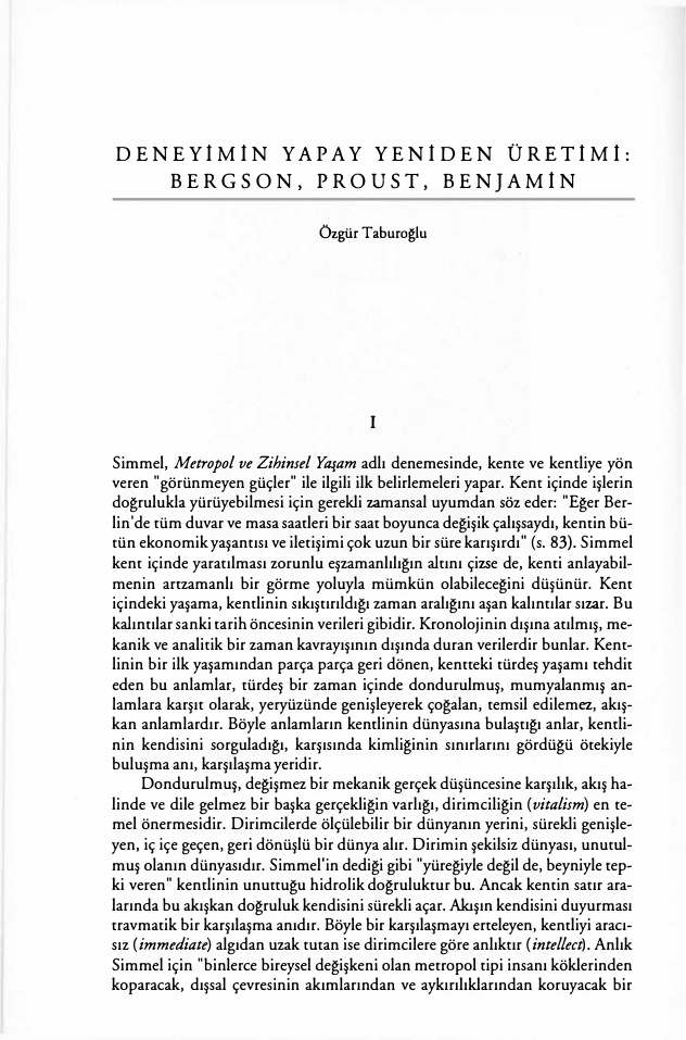 Deneyimin Yapay Yeniden Üretimi PDF – Kolektif / Felsefe