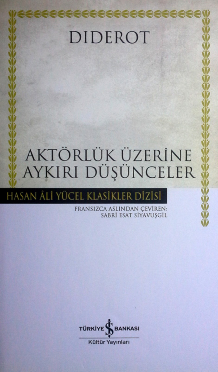 Aktörlük Üzerine Aykırı Düşünceler PDF – Denis Diderot