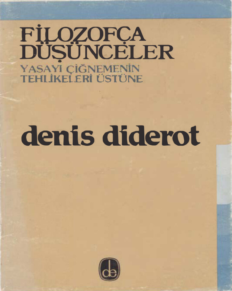 Denis Diderot Filozofca Düşünceler De Yayınları Kitap Kapağı