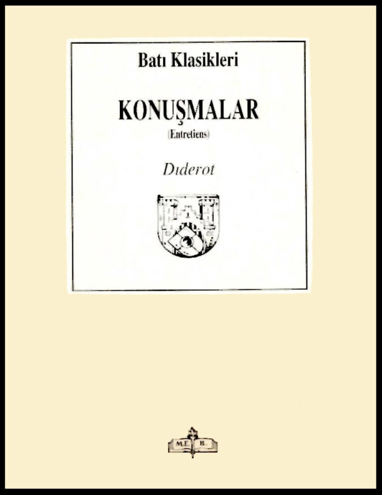 Denis Diderot Konuşmalar Kitap Kapağı