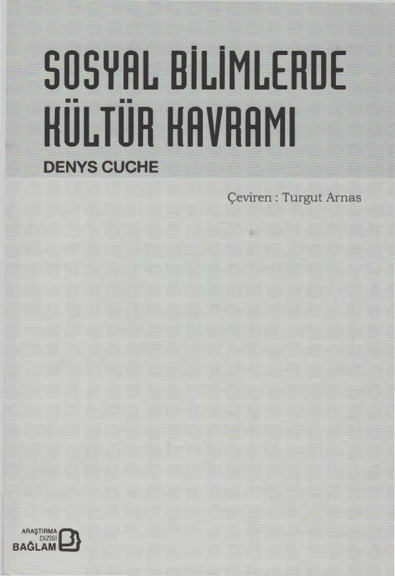 Sosyal Bilimlerde Kültür Kavramı PDF – Denys Cuche