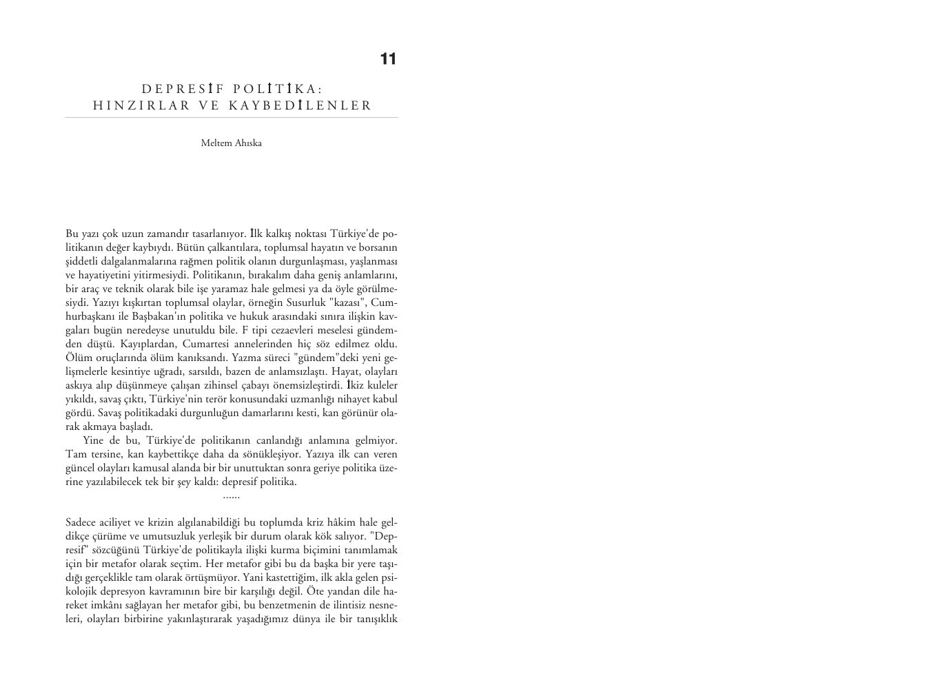 Depresif Politika: Hınzırlar ve Kaybedilenler PDF – Kolektif / Sosyoloji