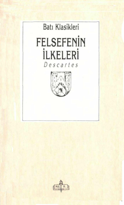 Felsefenin İlkeleri (MEB) PDF – René Descartes