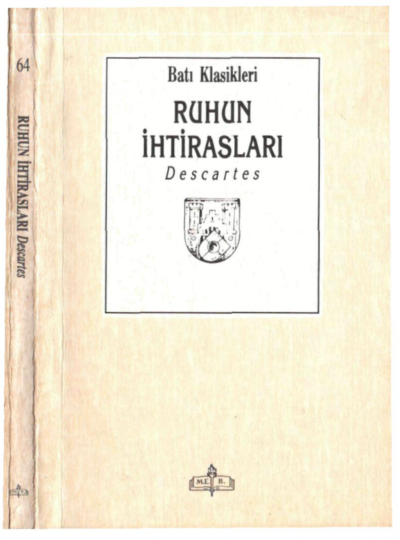 Ruhun İhtirasları PDF – René Descartes