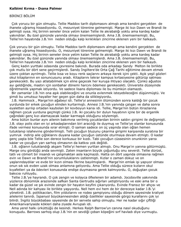 Dıana Palmer Kalbimi Kirma Kitap Kapağı