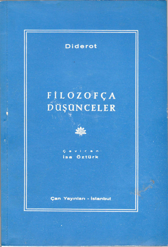Filozofça Düşünceler (Çan) PDF – Denis Diderot