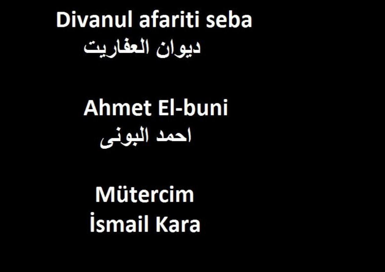Divanül Afaritül Seba: Yedi İfritin Divanı PDF – Kolektif (Haz: İsmail Kara)