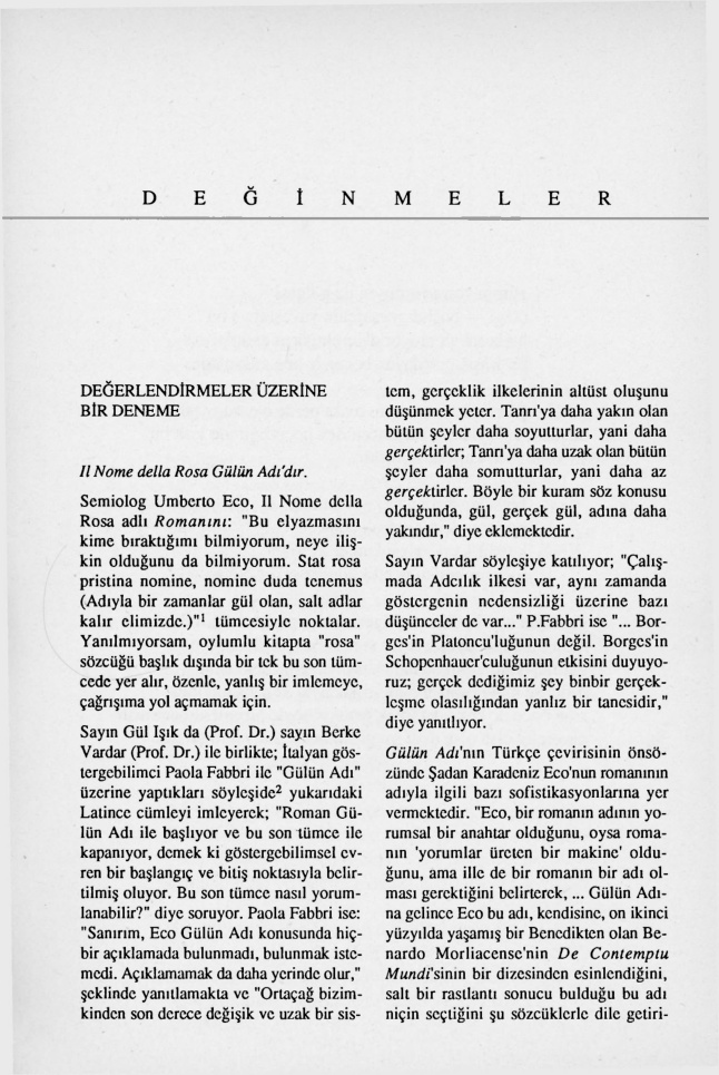 Değerlendirmeler Üzerine Bir Deneme (Değinmeler) PDF – Doğan Özkan