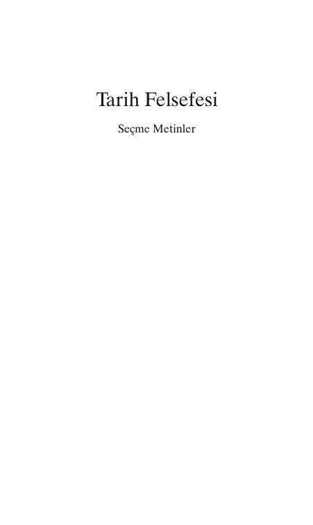 Tarih Felsefesi: Seçme Metinler PDF – Kolektif / Doğu Batı
