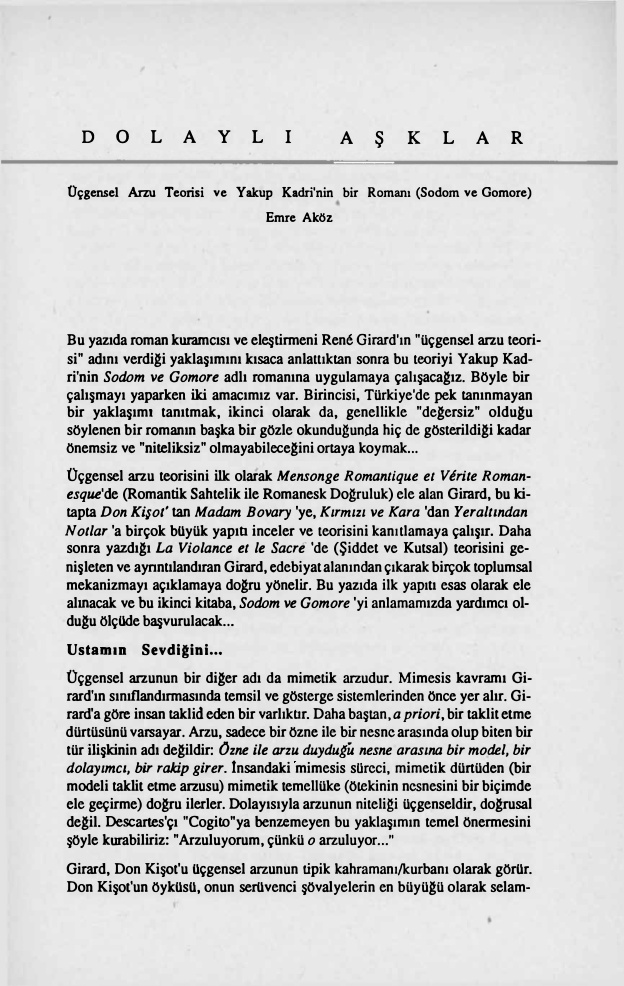 Dolaylı Aşklar PDF – Emre Aköz