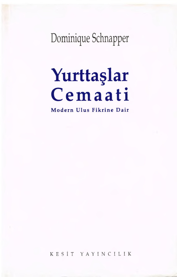 Yurttaşlar Cemaati PDF – Dominique Schnapper
