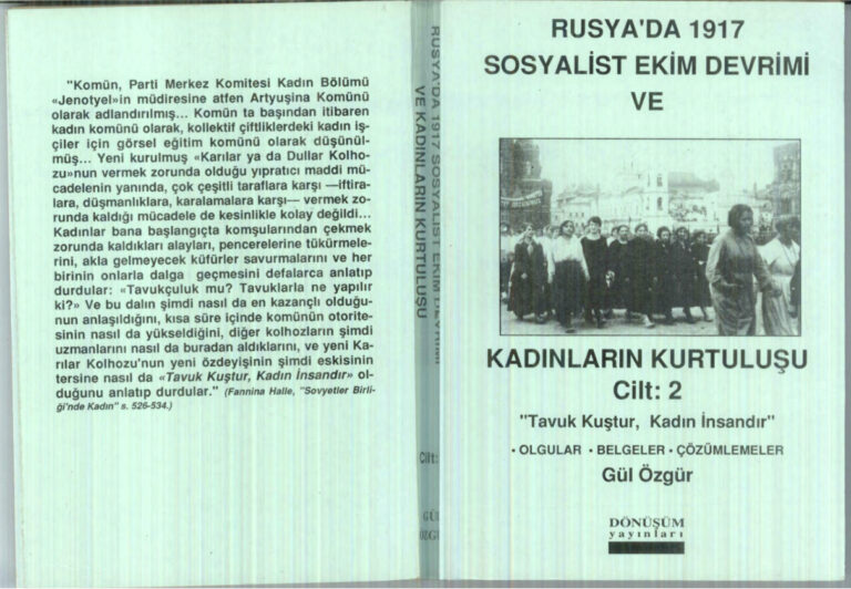 Dönüşüm Yayınları Rusya'da 1917 Sosyalist Ekim Devrimi ve Kadınların Kurtulusu Cilt 2 Kitap Kapağı