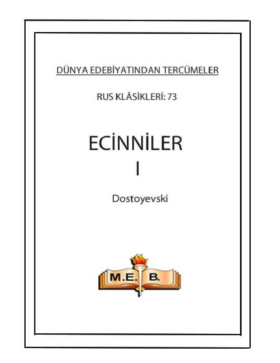 Ecinniler 1 PDF – Fyodor Dostoyevski