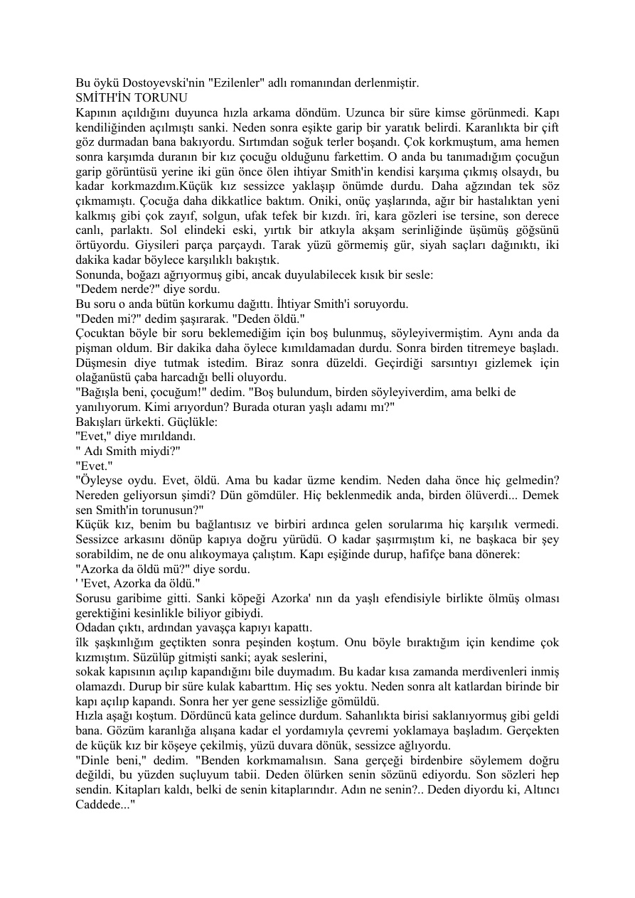 Nelli’nin Öyküsü PDF – Fyodor Dostoyevski
