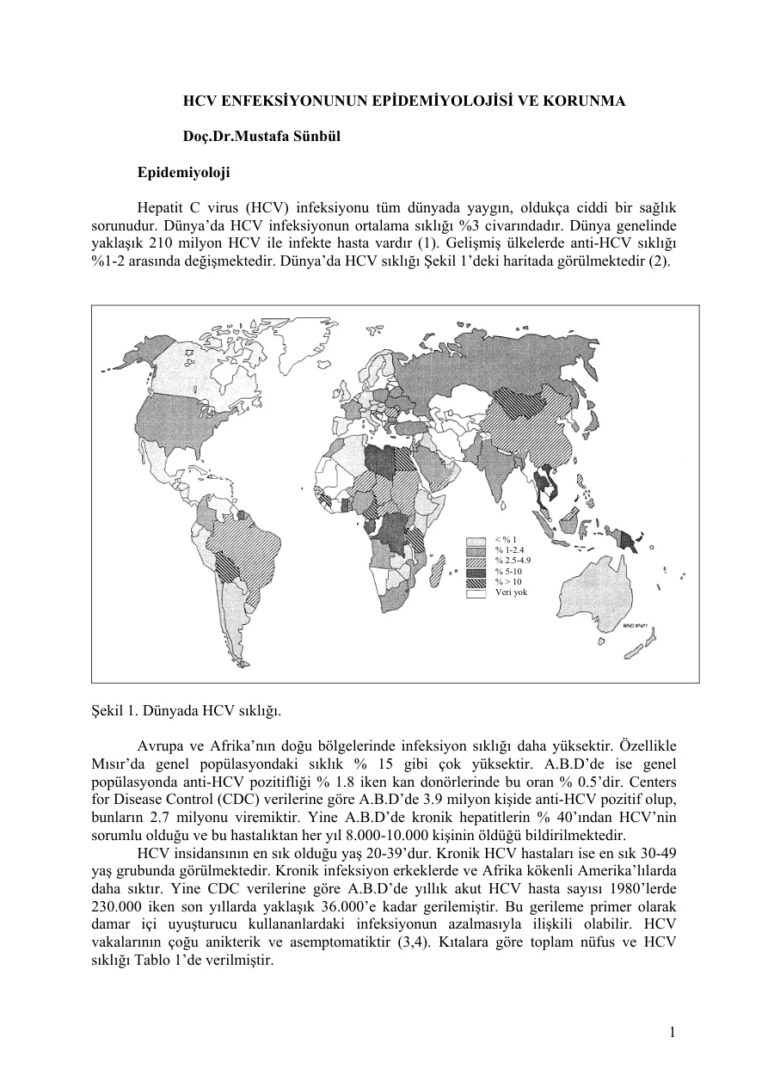 Dr. Mustafa SUMBUL HCV ENFEKSİYONUNUN EPİDEMİYOLOJİSİ VE KORUNMA Kitap Kapağı