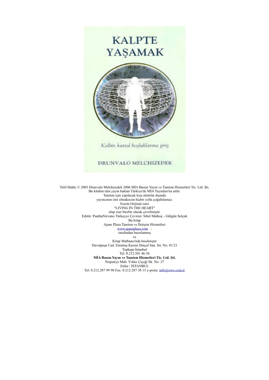 Kalpte Yaşamak PDF – Drunvalo Melchizedek