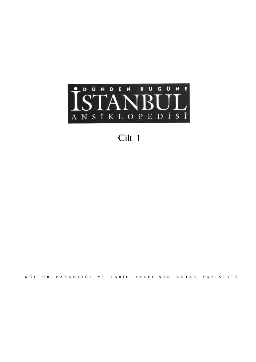 Dünden Bugüne İstanbul Ansiklopedisi Cilt 01 PDF – Kolektif / Tarih Vakfı